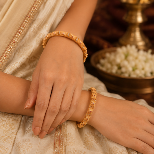 Saanvi Ruby Radiance Bangles
