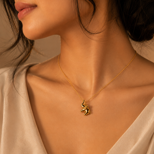 Aurelia Elephant Charm Necklace