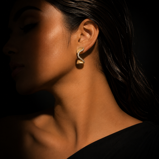 Twist Crystal Earrings