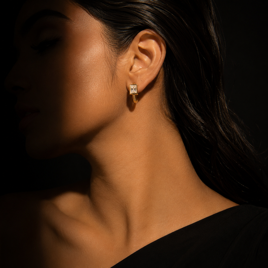 Crystal Huggie Earrings