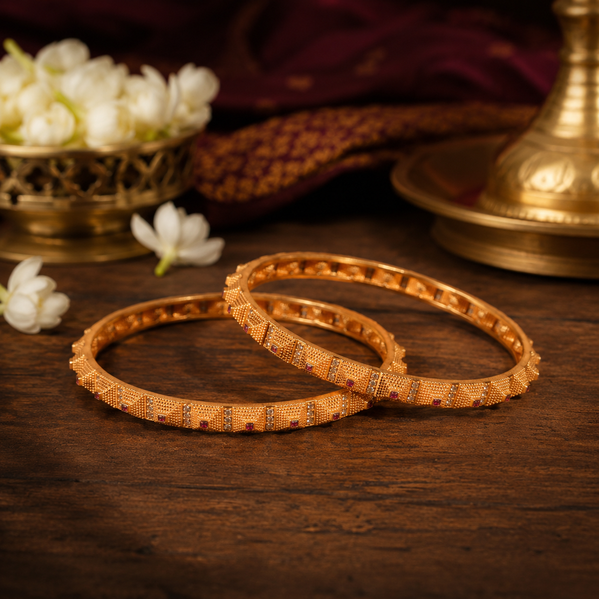 Saanvi Ruby Radiance Bangles