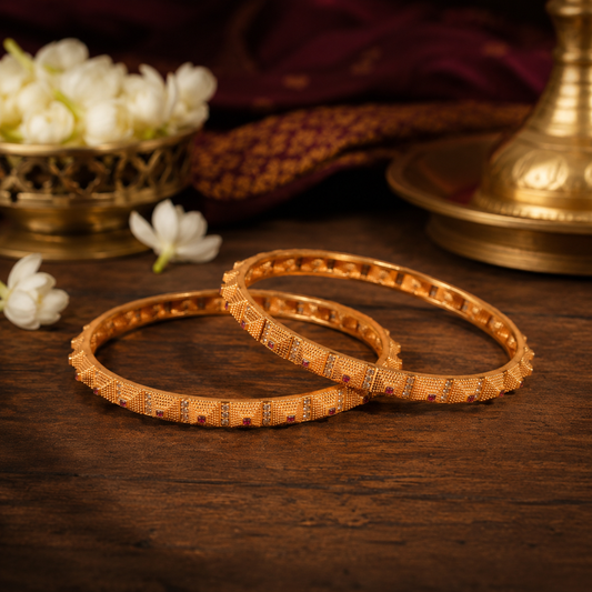 Saanvi Ruby Radiance Bangles