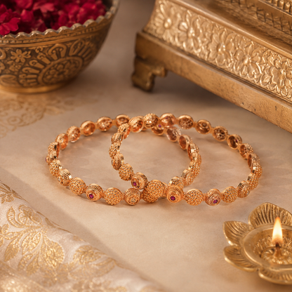 Aurelia Ruby Orbit Bangles