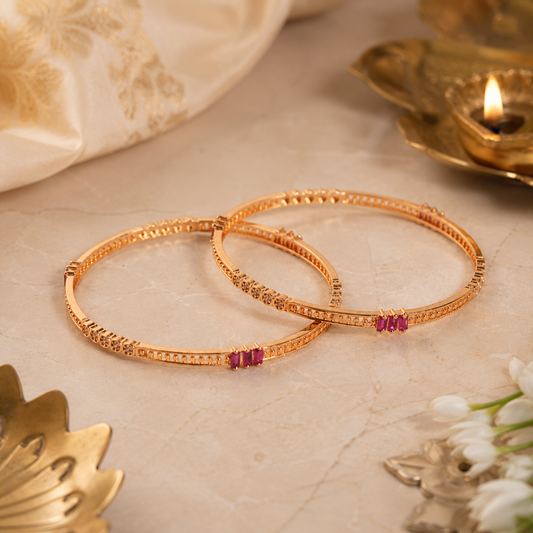 Crimson Aura Bangles