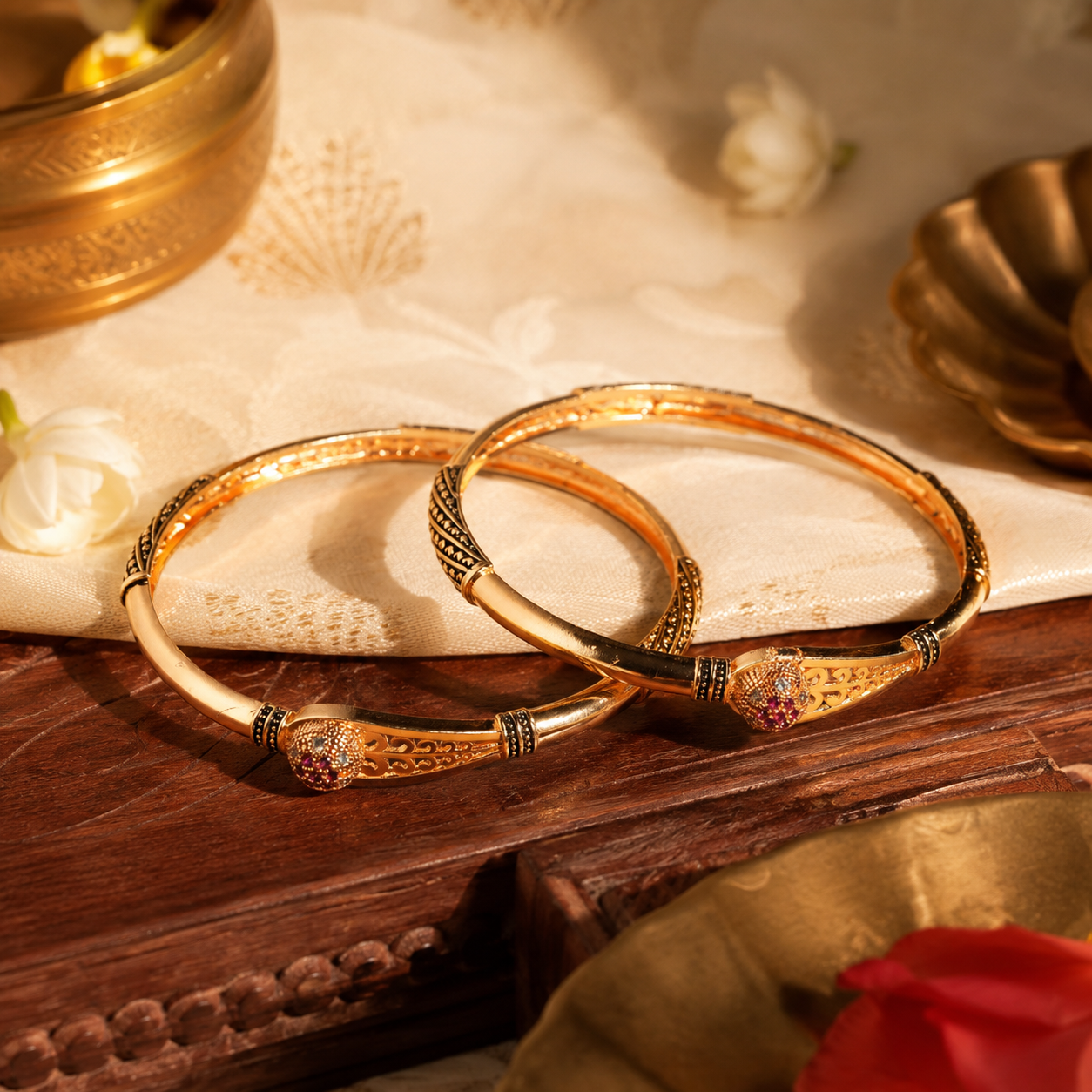 Noir Crest Bangles