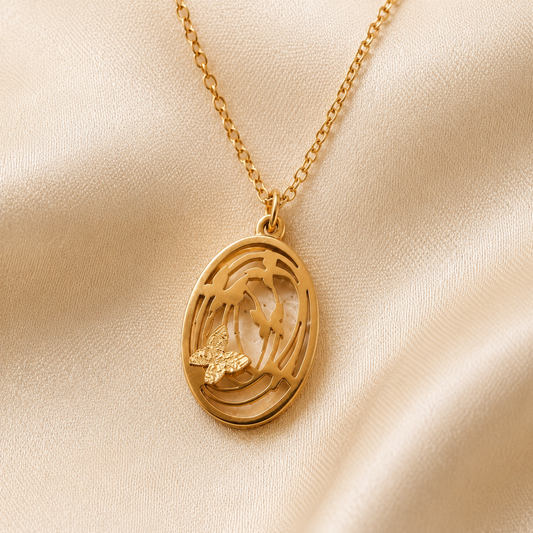 Golden Garden Locket Pendant Chain