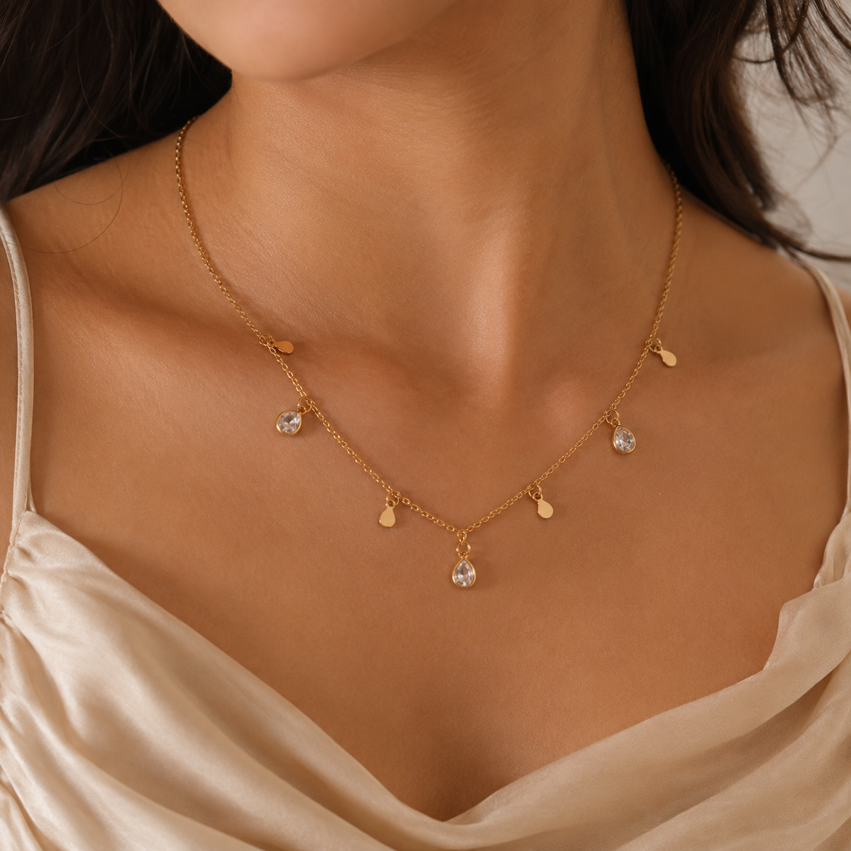 Teardrop Talisman Pendant Chain