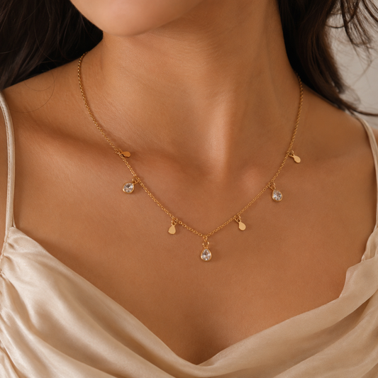Teardrop Talisman Pendant Chain