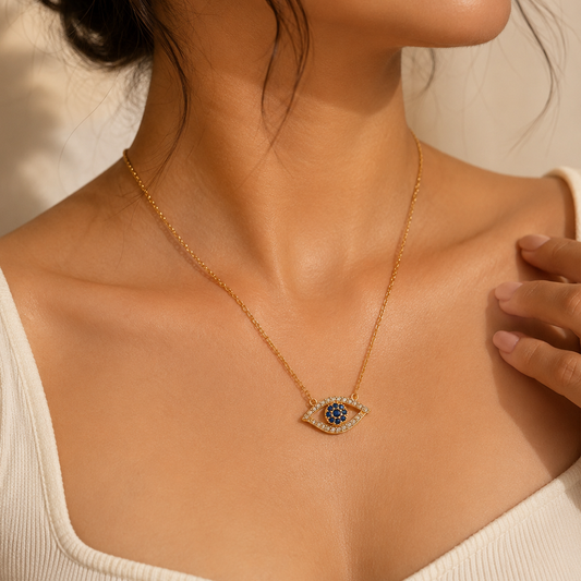 Blue Eye Charm Necklace