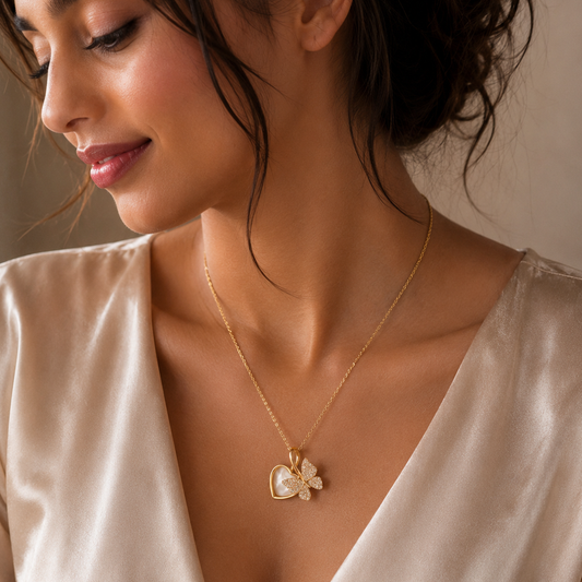 Butterfly Heart Necklace