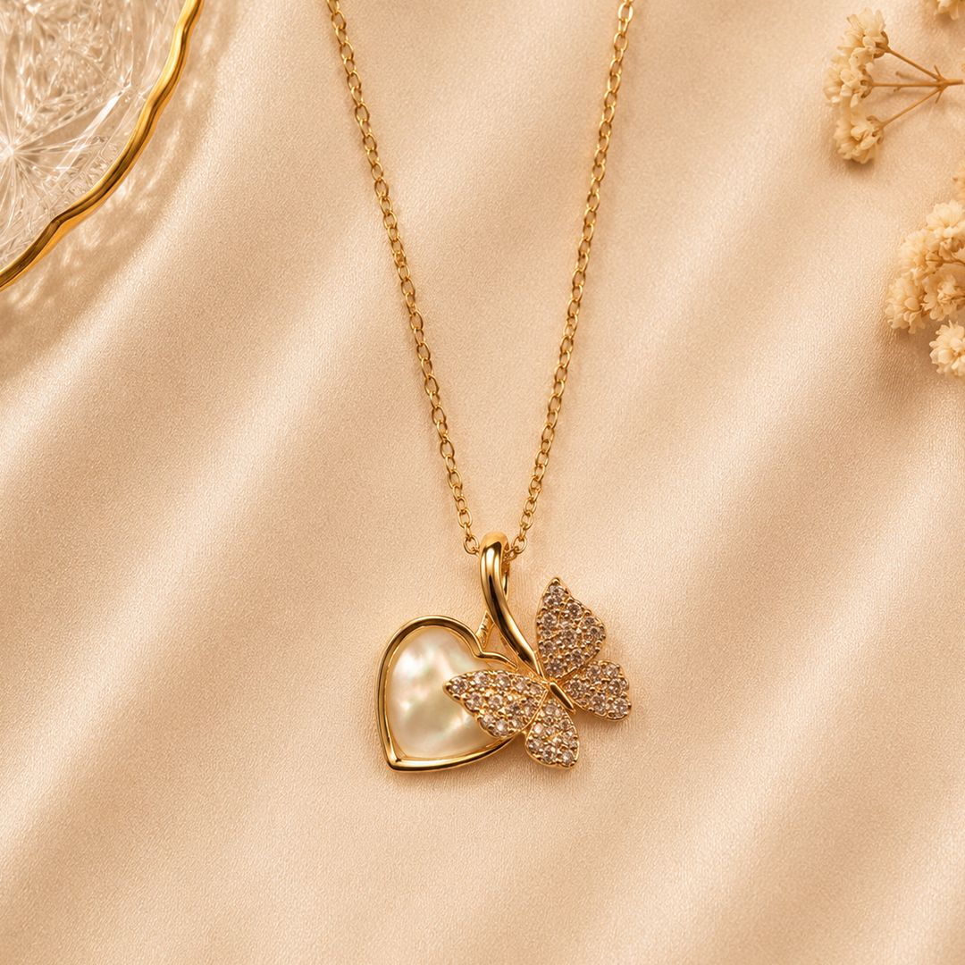 Butterfly Heart Necklace