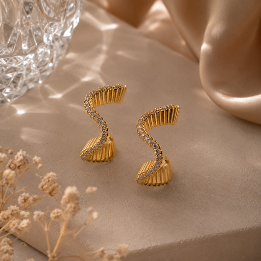 Twist Crystal Earrings