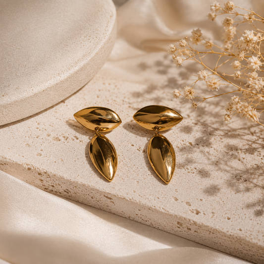 Liora Leaf Drop Earrings