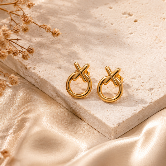 Nova Knot Hoop Earrings