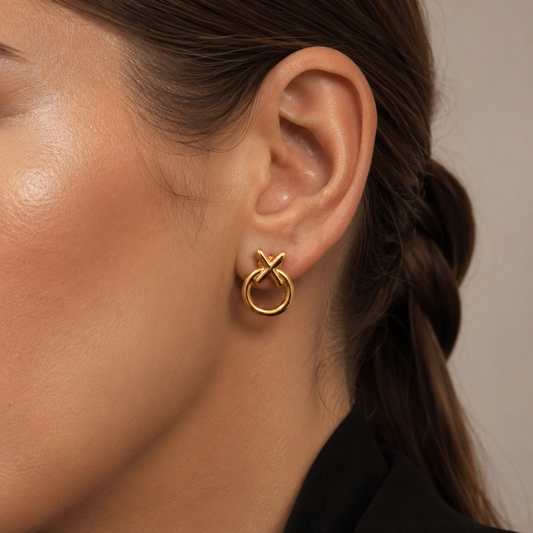 Nova Knot Hoop Earrings