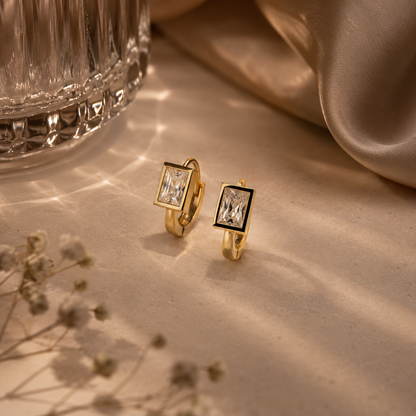 Crystal Huggie Earrings