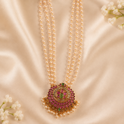 Padmavalli Pearl Necklace Set